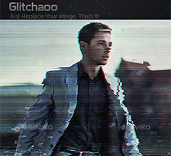 图片艺术效果模板(信号故障)：Glitchaoo - Glitch Photo Effect